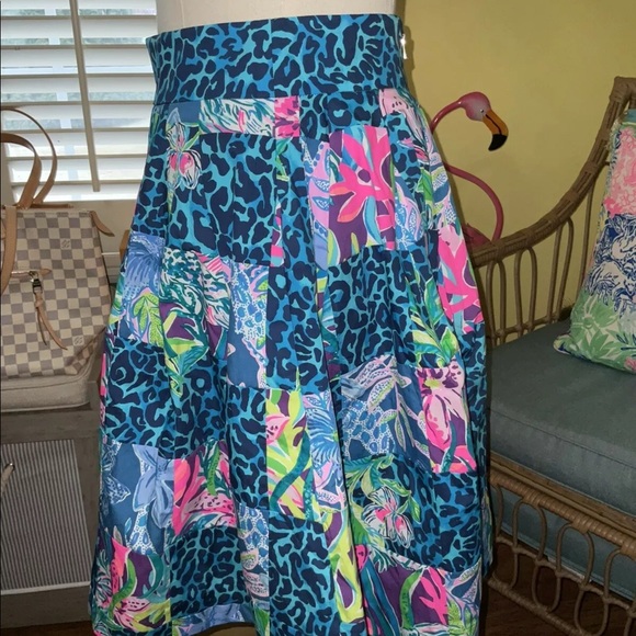 Lilly Pulitzer NWT Bryant Skirt Pop Up Lilly's Party Patch Size 2,14,16 - Picture 7 of 13